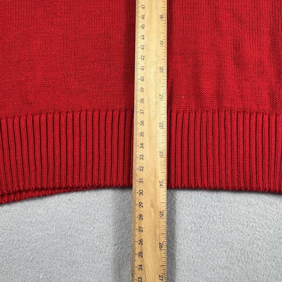 Hello Kitty Christmas Sweater Women Large 12-14 Red Snowflake Santa Holiday Knit - Picture 8 of 12